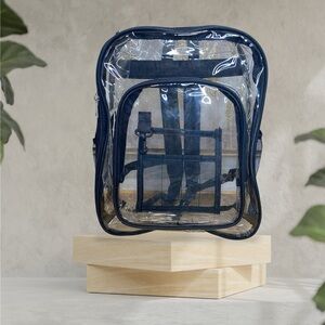 Clear Backpack with Black Trim